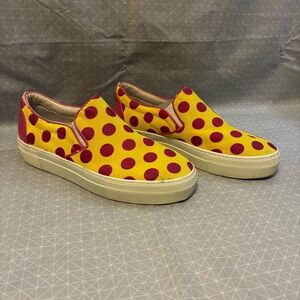 Simon Scott Polka Dot Yellow Pink Sneakers 41
